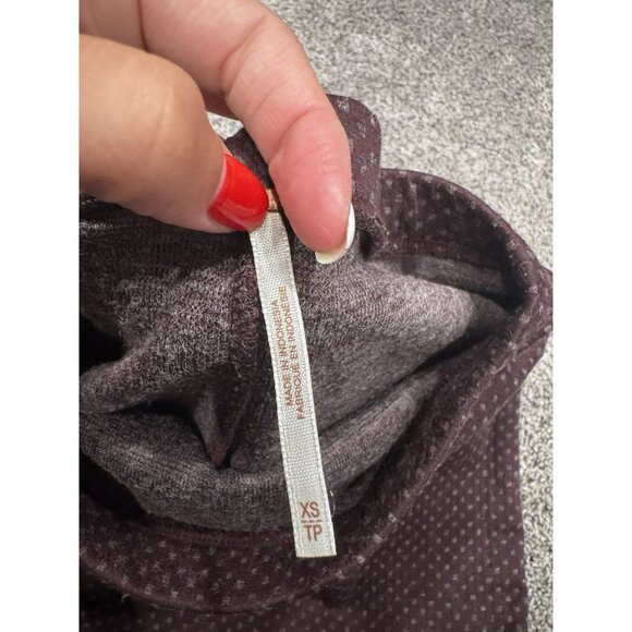 Free People Ludlow Burgandy Polka Dot Curvehuggin Knit Pencil Skirt Sz XS EUC - Picture 7 of 7